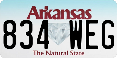 AR license plate 834WEG