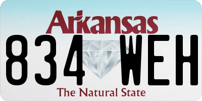 AR license plate 834WEH