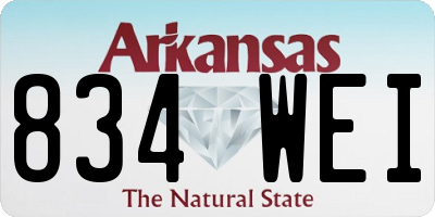 AR license plate 834WEI