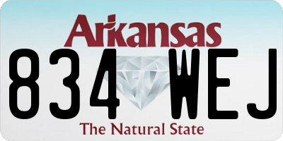 AR license plate 834WEJ
