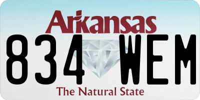 AR license plate 834WEM