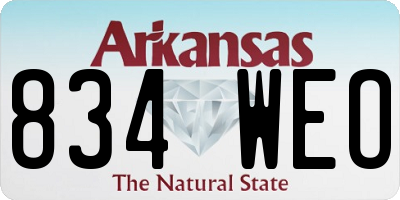 AR license plate 834WEO