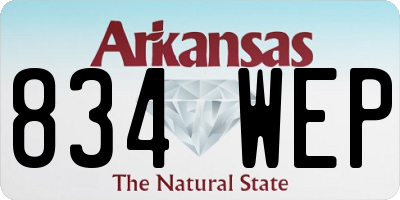 AR license plate 834WEP