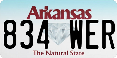 AR license plate 834WER