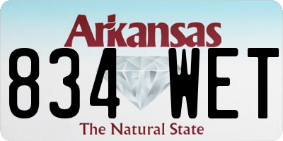 AR license plate 834WET