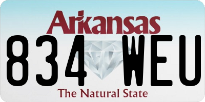 AR license plate 834WEU