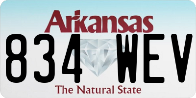 AR license plate 834WEV