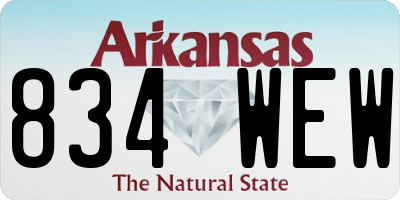 AR license plate 834WEW