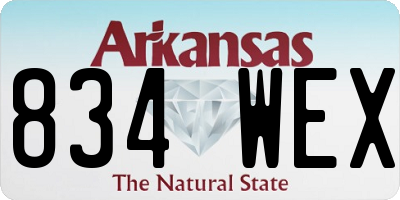 AR license plate 834WEX