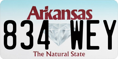 AR license plate 834WEY