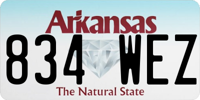 AR license plate 834WEZ