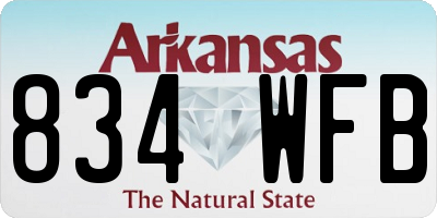 AR license plate 834WFB