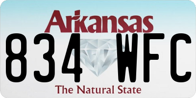AR license plate 834WFC