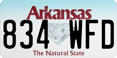 AR license plate 834WFD