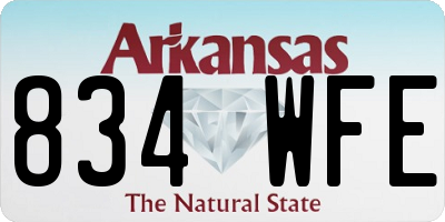 AR license plate 834WFE
