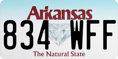 AR license plate 834WFF