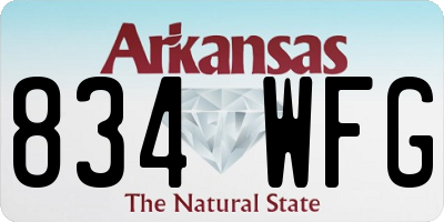 AR license plate 834WFG