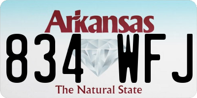 AR license plate 834WFJ