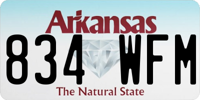 AR license plate 834WFM