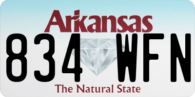 AR license plate 834WFN