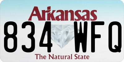 AR license plate 834WFQ