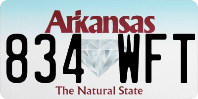 AR license plate 834WFT