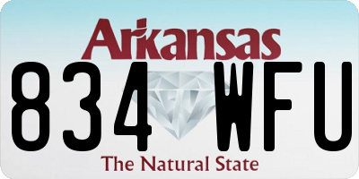 AR license plate 834WFU