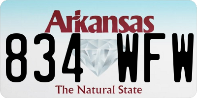 AR license plate 834WFW