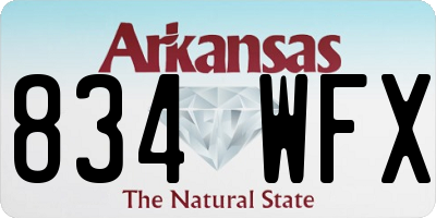 AR license plate 834WFX