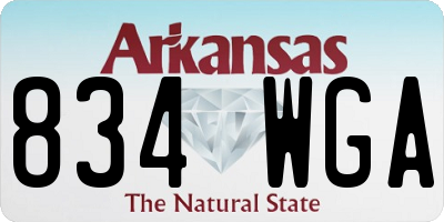AR license plate 834WGA