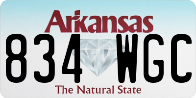 AR license plate 834WGC