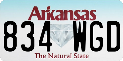 AR license plate 834WGD