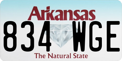 AR license plate 834WGE