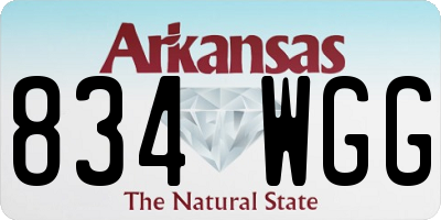 AR license plate 834WGG