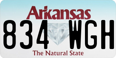 AR license plate 834WGH
