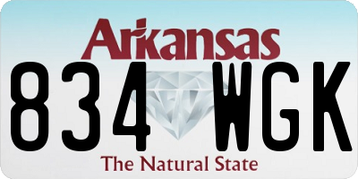 AR license plate 834WGK