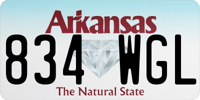 AR license plate 834WGL