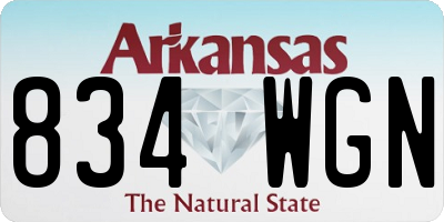 AR license plate 834WGN