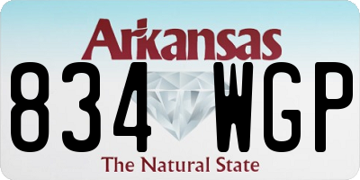 AR license plate 834WGP