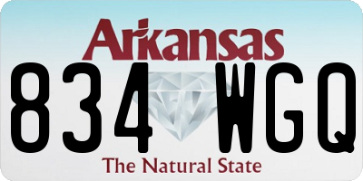AR license plate 834WGQ