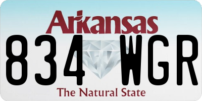 AR license plate 834WGR
