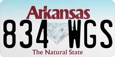 AR license plate 834WGS