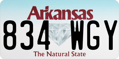 AR license plate 834WGY
