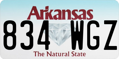 AR license plate 834WGZ