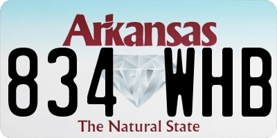 AR license plate 834WHB