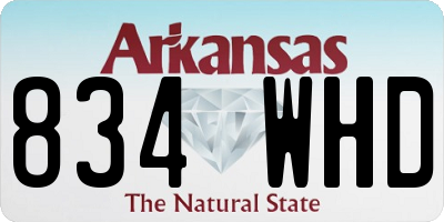 AR license plate 834WHD