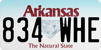 AR license plate 834WHE