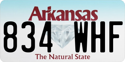AR license plate 834WHF