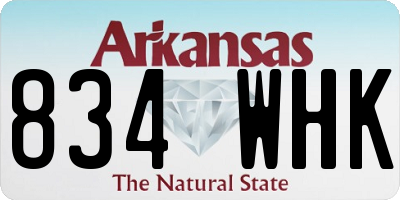 AR license plate 834WHK