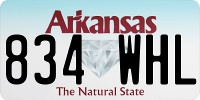 AR license plate 834WHL